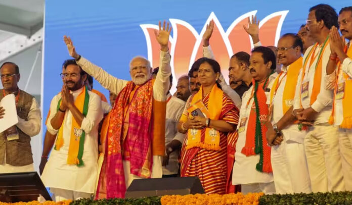 Prime Minister Narendra Modi visited Telangana and participated in a massive public meeting in Mahabubnagar