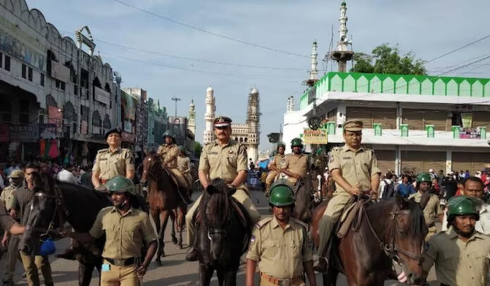 “Cyberabad Police Conduct Flag March for Voter Confidence Ahead of Elections”