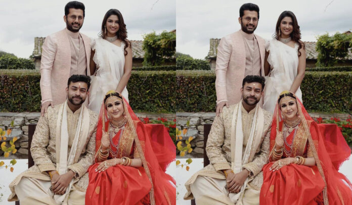 Actor Nithin's Heartfelt Wishes for Varun and Lavanya: A Picture-Perfect Moment at the Wedding