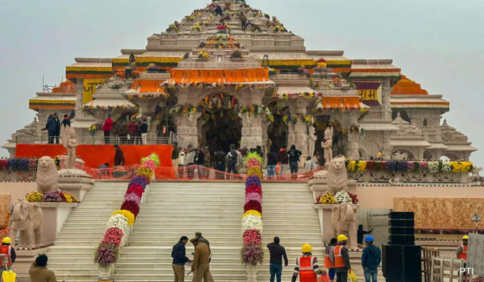 Ayodhya Rama Mandir Inauguration Marked by Aerial Flower Shower